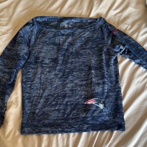 NFL Nike Patriots Heathered Blue Long Sleeve Shirt